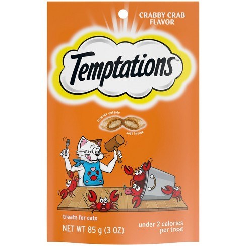 Whiskas Temptations Crabby Crab Soft and Crunchy Cat Treats - 3 oz
