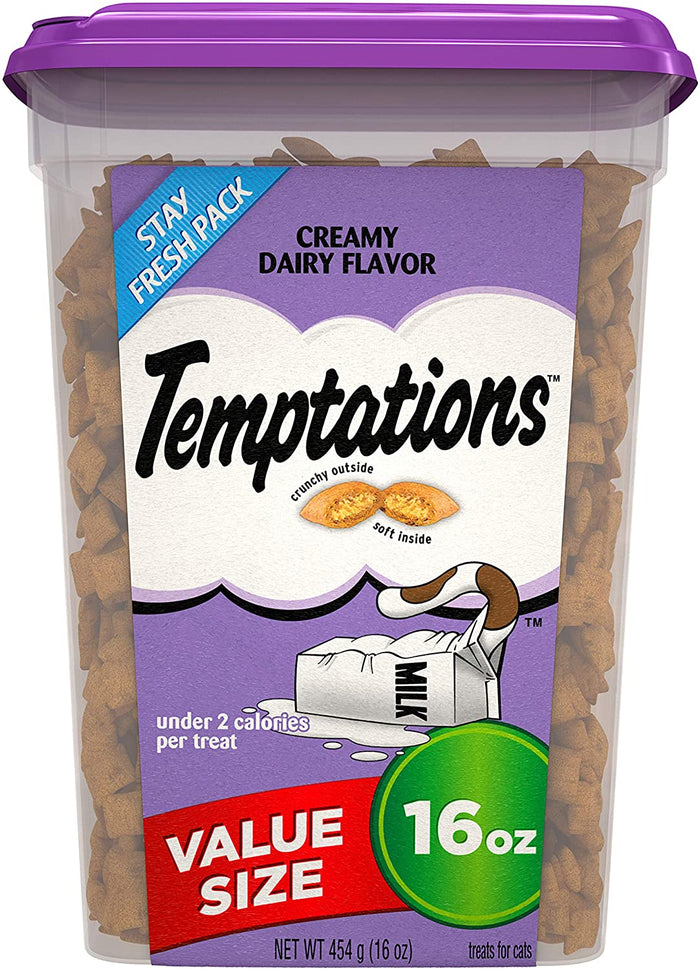 Whiskas Temptations Creamy Dairy Soft and Crunchy Cat Treats - 16 oz