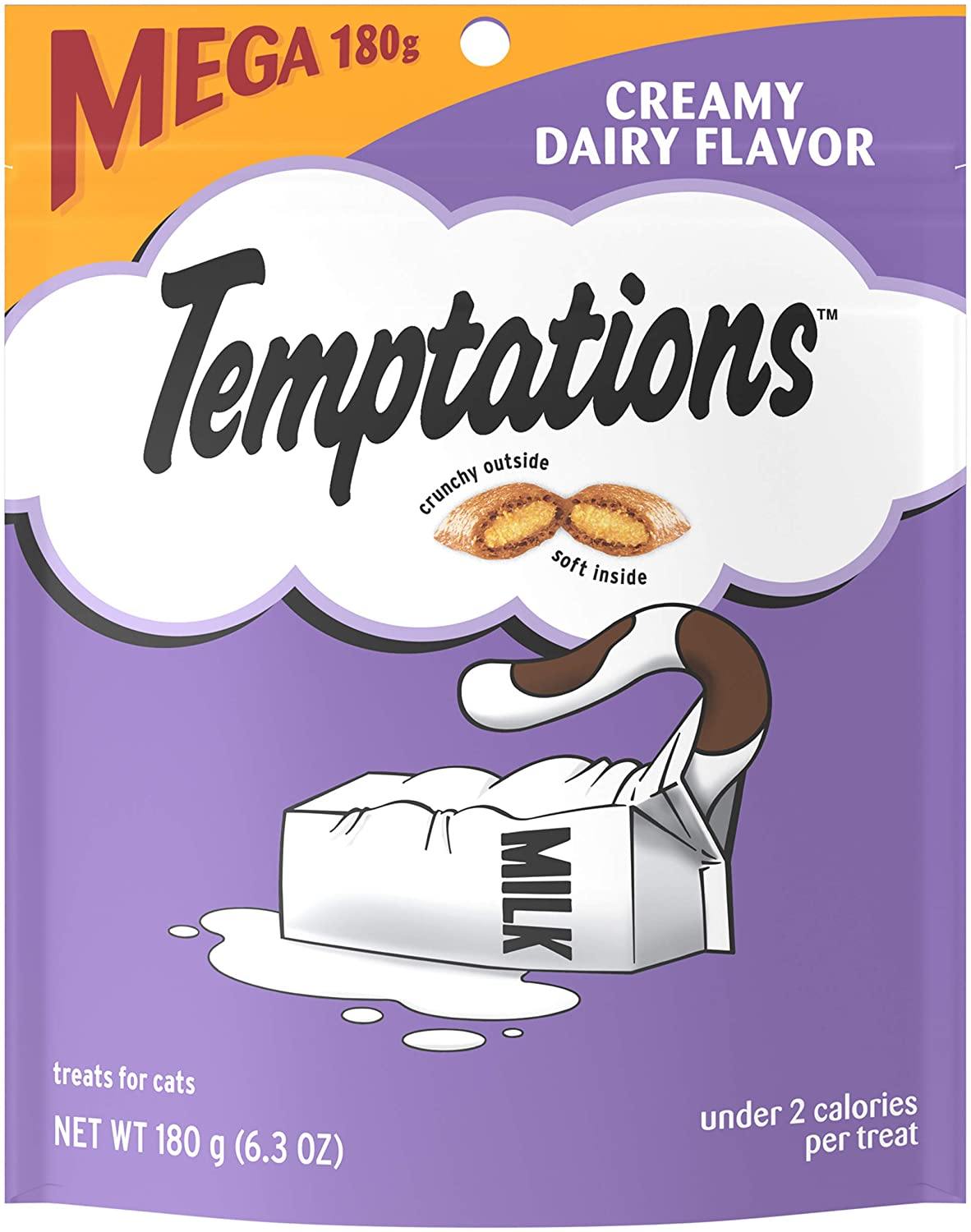 Whiskas Temptations Creamy Dairy Soft and Crunchy Cat Treats - 6.35 oz  