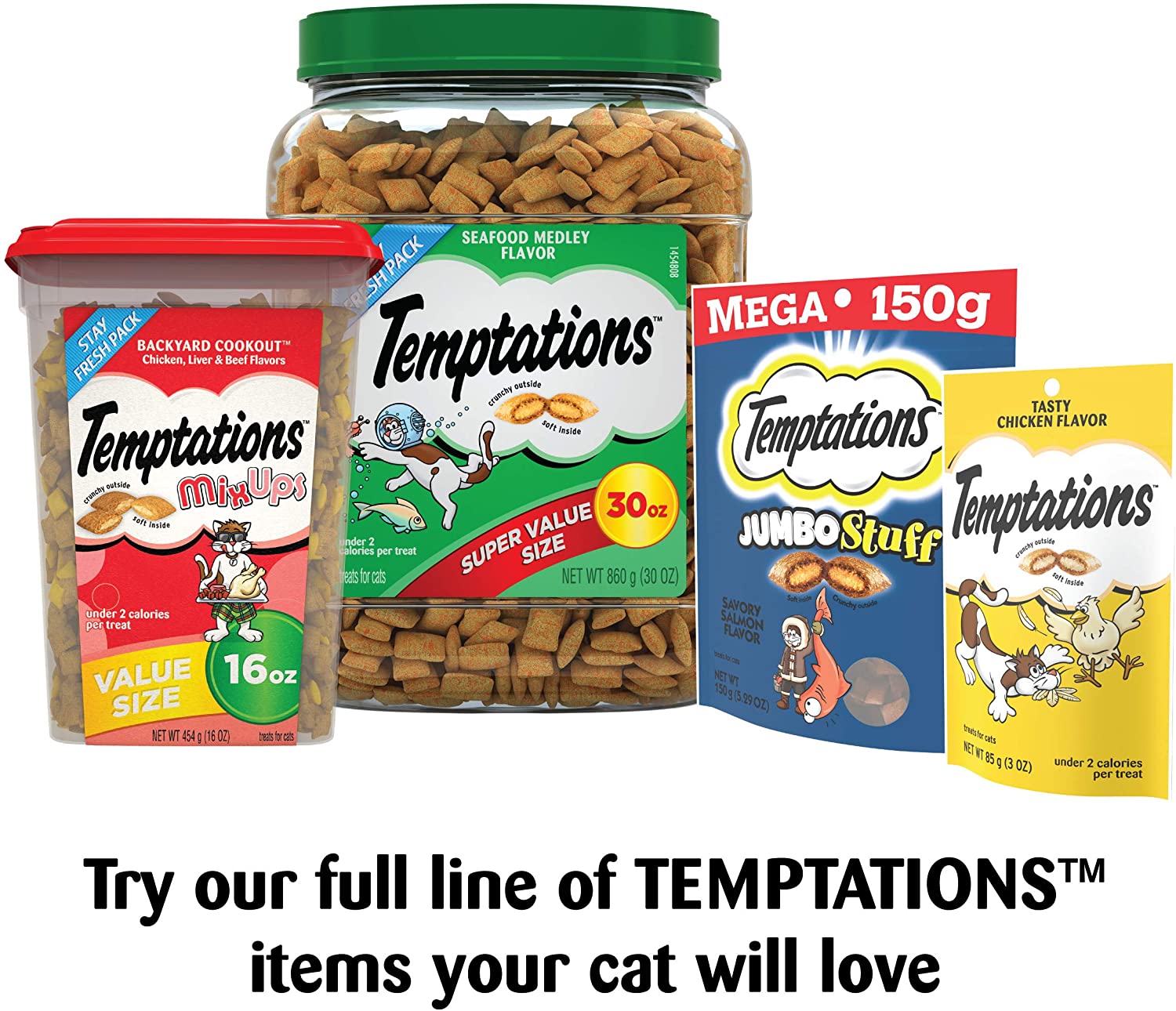 Whiskas Temptations Creamy Dairy Soft and Crunchy Cat Treats - 6.35 oz  