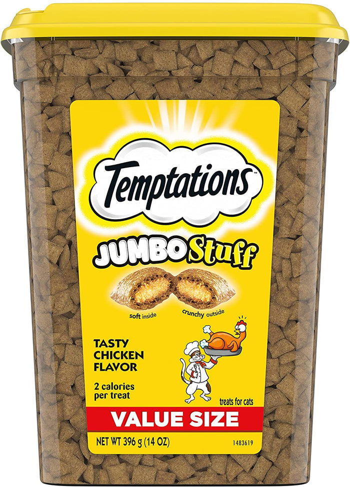Whiskas Temptations Jumbo Stuff Tasty Chicken Soft and Crunchy Cat Treats - 14 oz