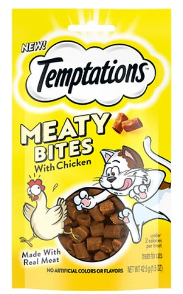 Whiskas Temptations Meaty Bites Chicken Soft and Chewy Cat Treats - 1.5 oz