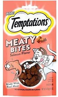 Whiskas Temptations Meaty Bites Salmon Soft and Chewy Cat Treats - 1.5 oz