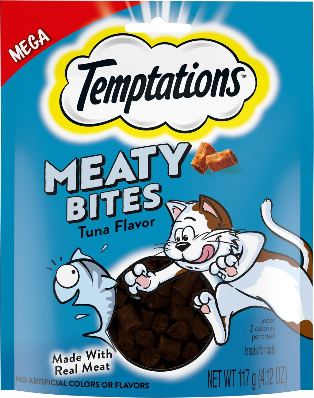 Whiskas Temptations Meaty Bites Tuna Soft and Chewy Cat Treats - 4.12 oz  