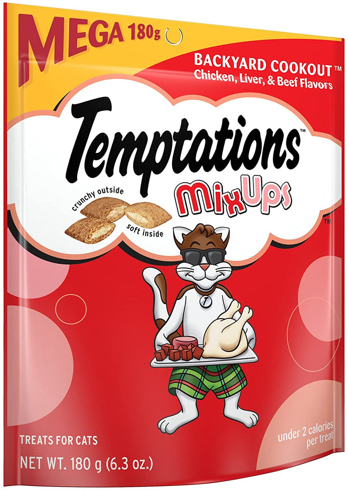 Whiskas Temptations MixUps Backyard Cookout Soft and Crunchy Cat Treats - 6.35 oz