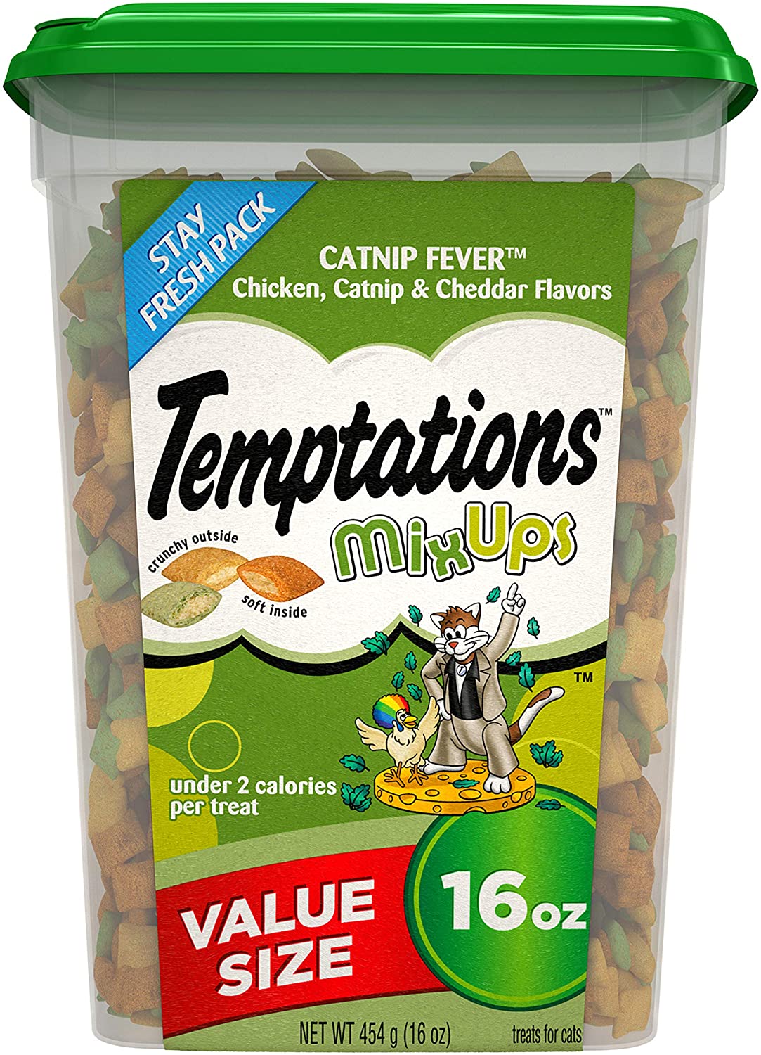 Whiskas Temptations Mixups Catnip Fever Soft and Crunchy Cat Treats - 16 oz  