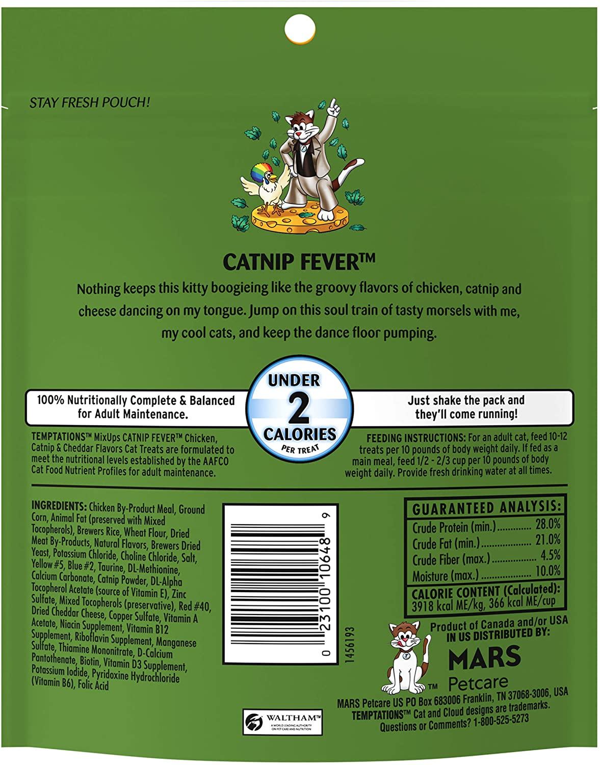 Whiskas Temptations MixUps Catnip Fever Soft and Crunchy Cat Treats - 6.35 oz  