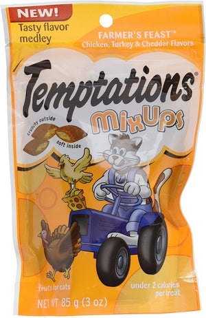 Whiskas Temptations MixUps Farmer's Feast (Ckn/Tky/Cheedar) Soft and Crunchy Cat Treats...