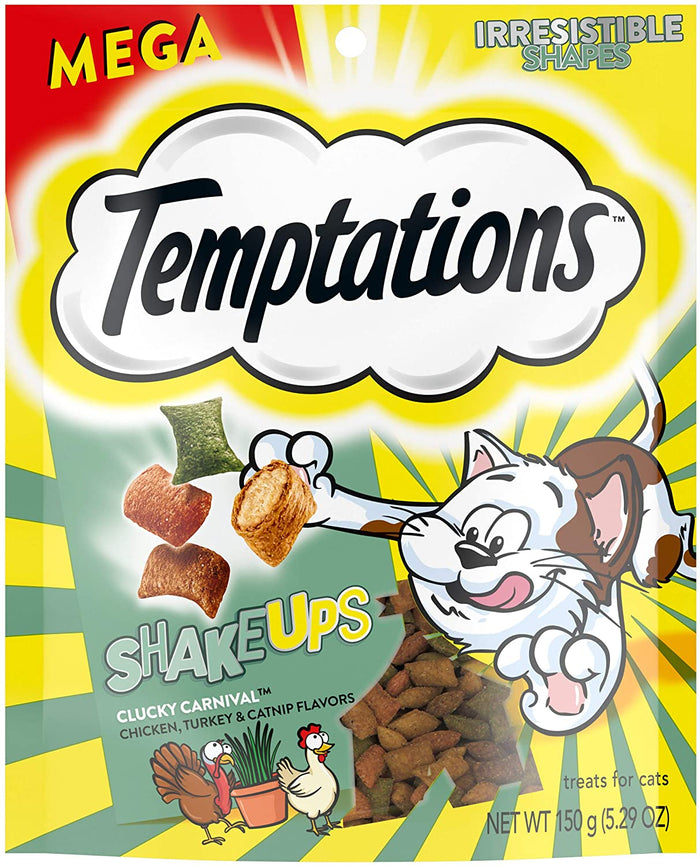 Whiskas Temptations Shake Ups Clucky Carnival Soft and Crunchy Cat Treats - 5.29 oz