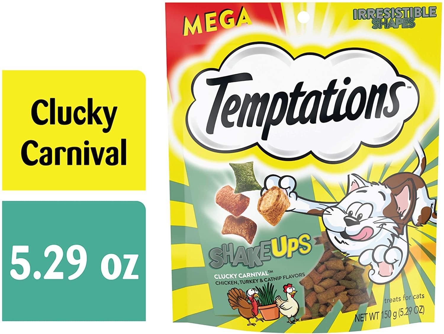 Whiskas Temptations Shake Ups Clucky Carnival Soft and Crunchy Cat Treats - 5.29 oz  