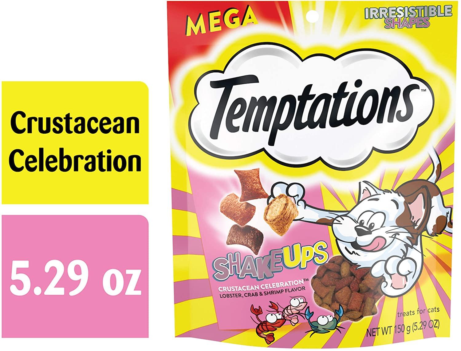 Whiskas Temptations Shake Ups Crustacean Celebration Soft and Crunchy Cat Treats - 5.29 oz  