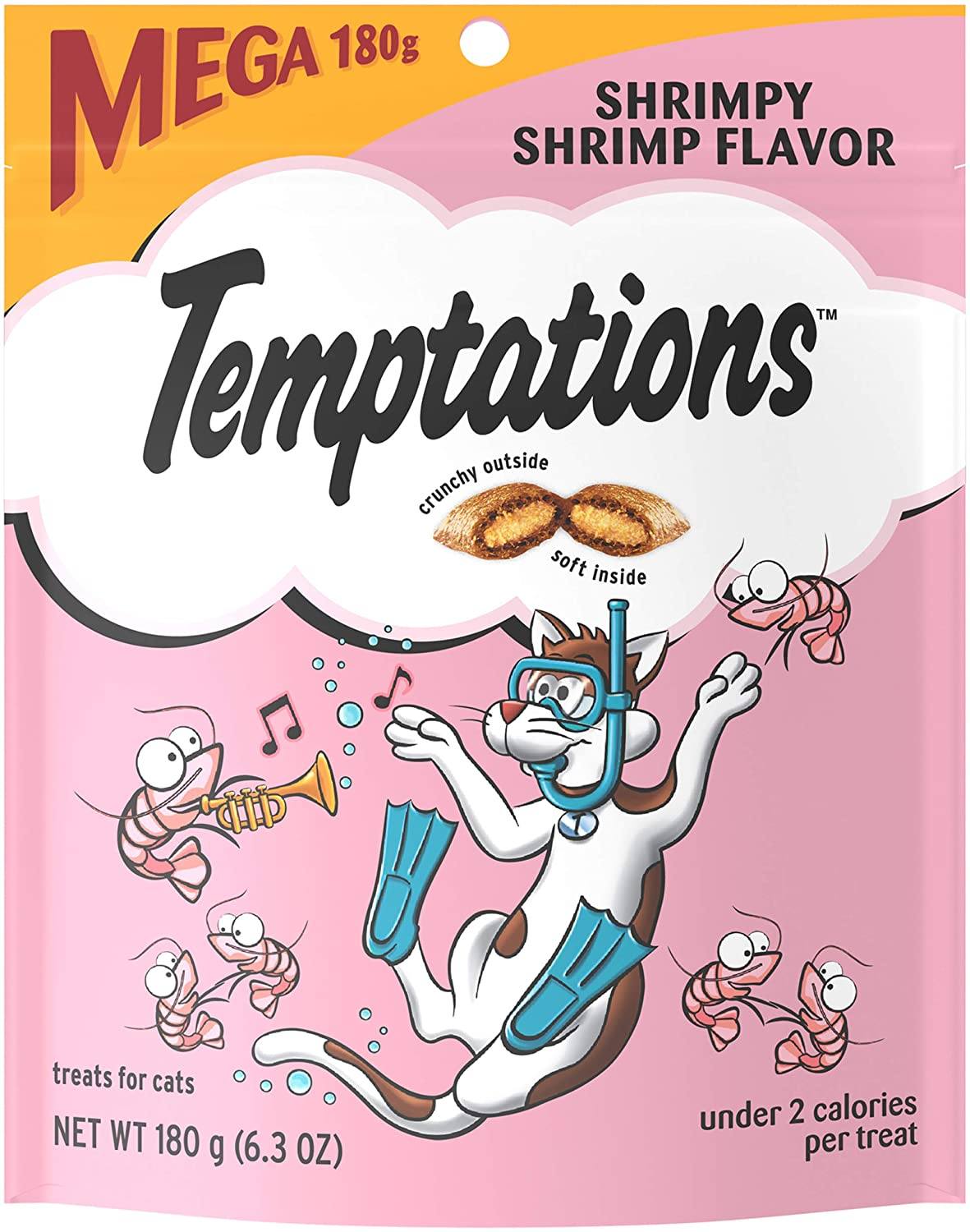 Whiskas Temptations Shrimp Soft and Crunchy Cat Treats - 6.35 oz  