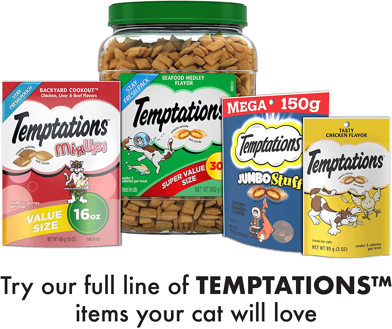 Whiskas Temptations Shrimpy Shrimp Soft and Crunchy Cat Treats - 16 oz  