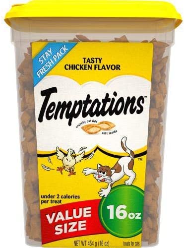 Whiskas Temptations Tasty Chicken Soft and Crunchy Cat Treats - 16 oz  