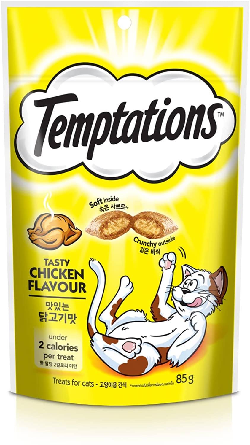 Whiskas Temptations Tasty Chicken Soft and Crunchy Cat Treats - 3 oz  