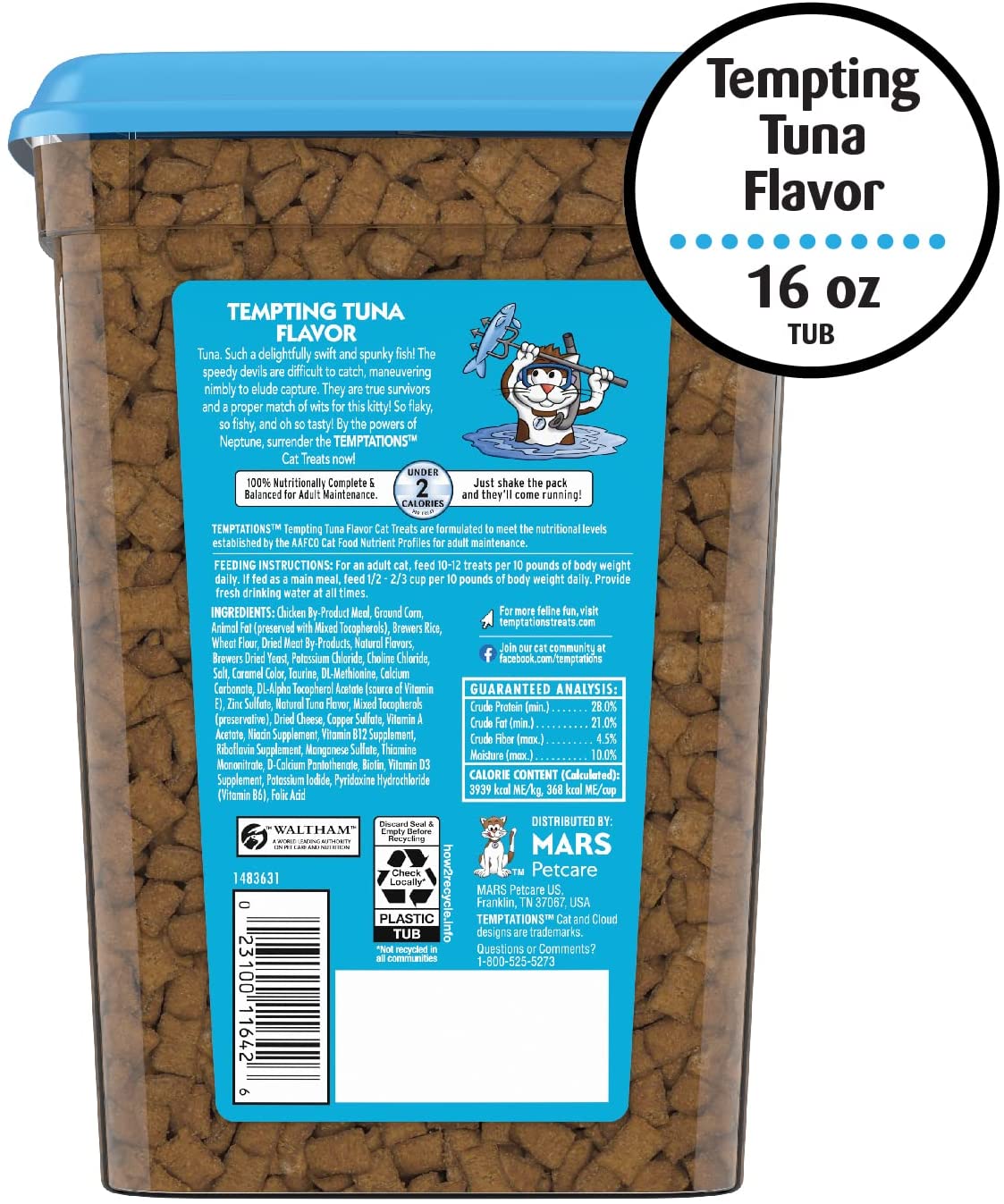 Whiskas Temptations Tempting Tuna Soft and Crunchy Cat Treats - 16 oz  