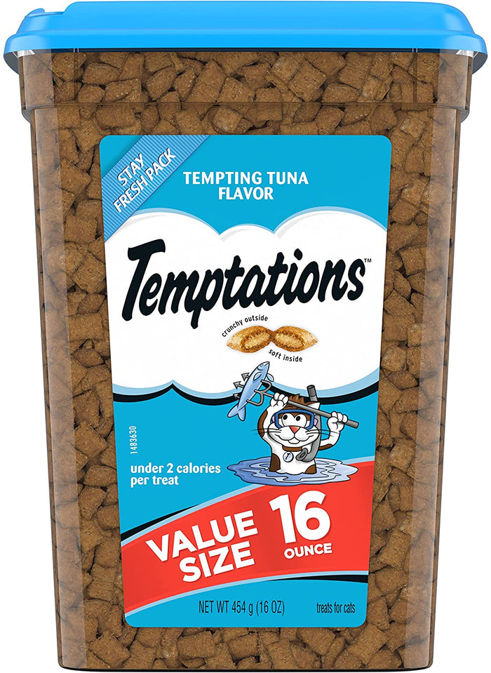 Whiskas Temptations Tempting Tuna Soft and Crunchy Cat Treats - 16 oz