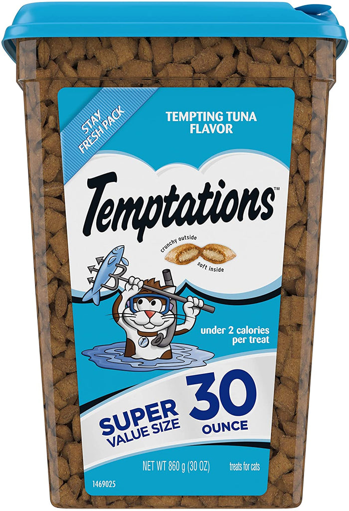 Whiskas Temptations Tempting Tuna Soft and Crunchy Cat Treats - 30 oz