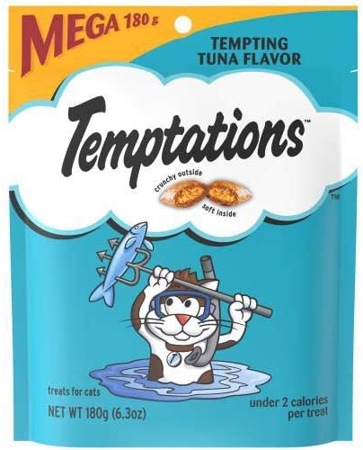 Whiskas Temptations Tempting Tuna Soft and Crunchy Cat Treats - 6.35 oz  