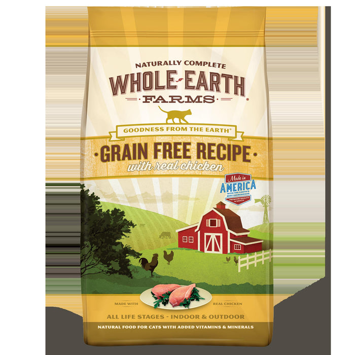 Whole Earth Farms Grain-Free Chicken Dry Cat Food - 10 lb Bag