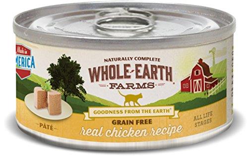 Whole Earth Farms Grain-Free Chicken Recipe Canned Cat Food - 2.75 oz Cans - Case of 24  