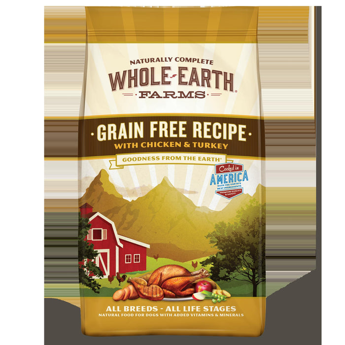 Whole Earth Farms Grain-Free Chicken & Turkey Dry Dog Food - 25 lb Bag