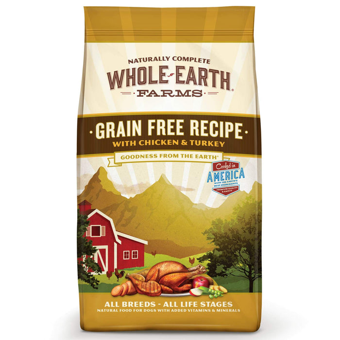 Whole Earth Farms Grain-Free Chicken & Turkey Dry Dog Food - 4 lb Bag