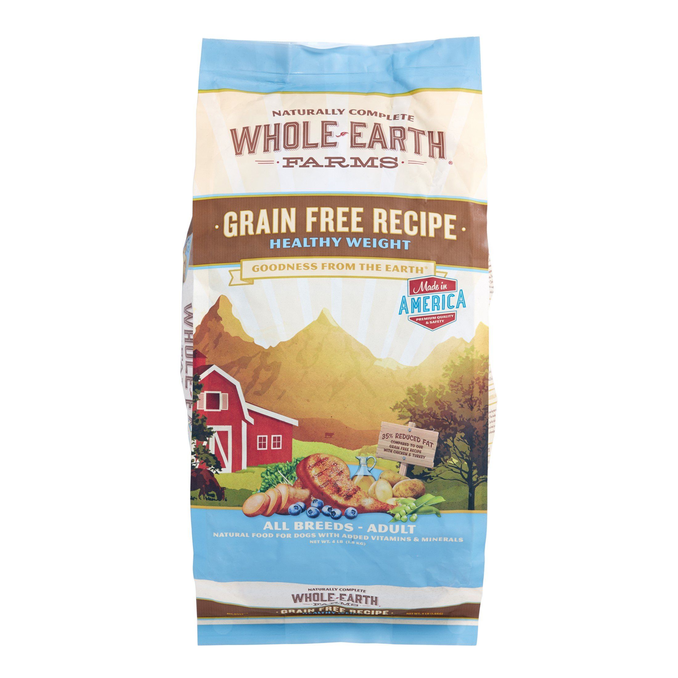 Whole Earth Farms Grain-Free Healthy Weight Dry Dog Food - 4 lb Bag  