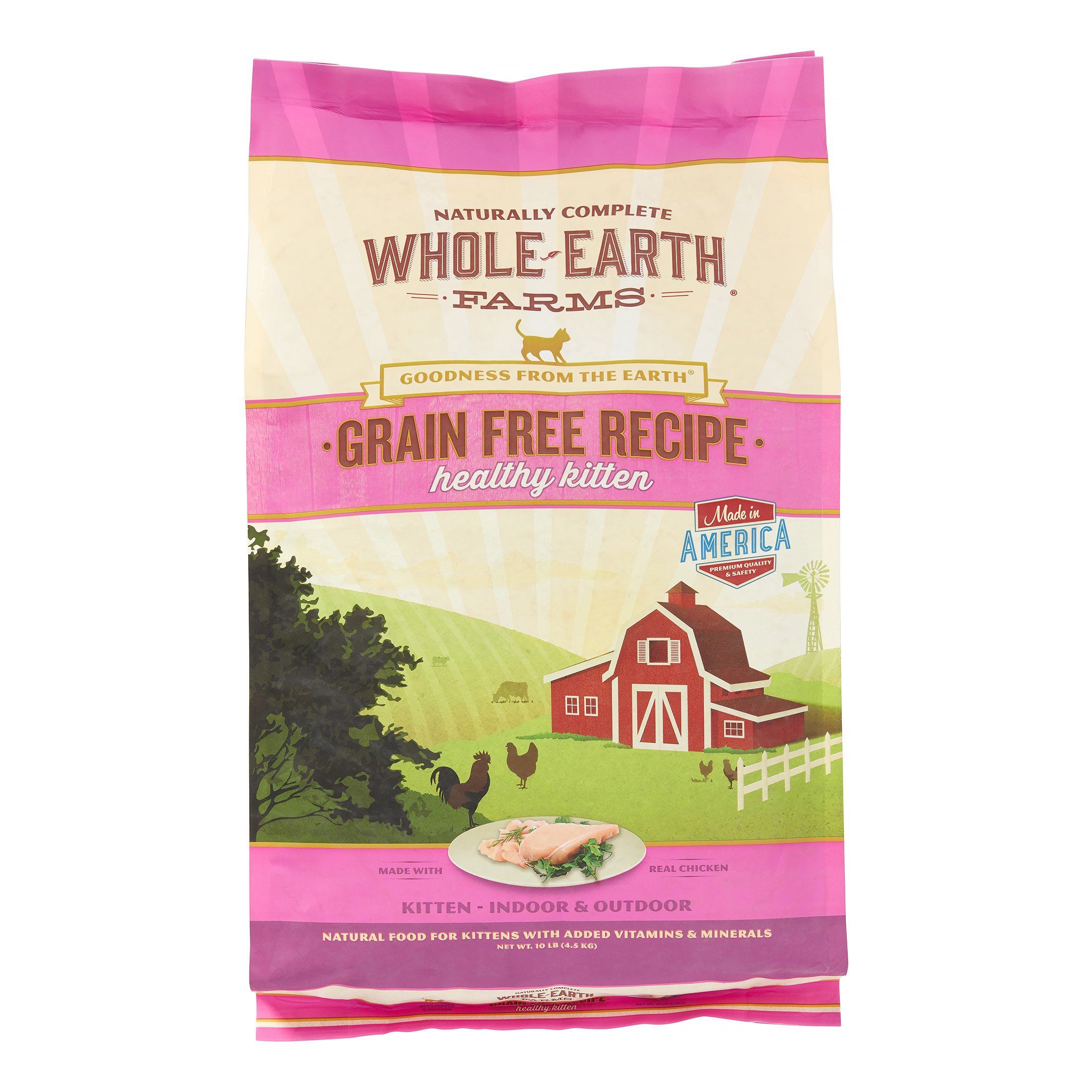 Whole Earth Farms Grain-Free Kitten Dry Cat Food - 10 lb Bag  