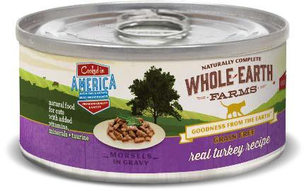 Whole Earth Farms Grain-Free Real Morsels in Gravy Turkey Canned Cat Food - 5 oz Cans -...