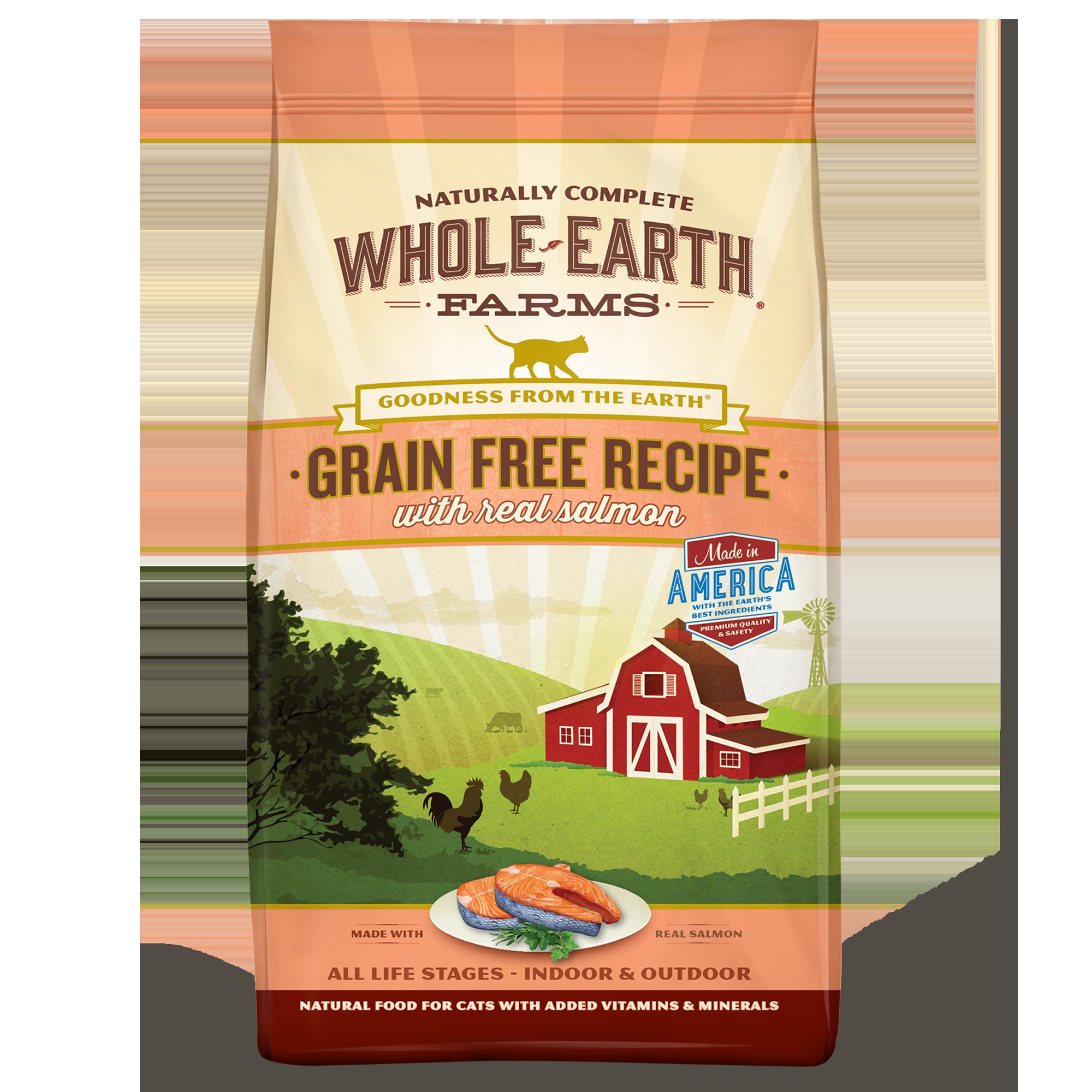 Whole Earth Farms Grain-Free Salmon Dry Cat Food - 10 lb Bag  