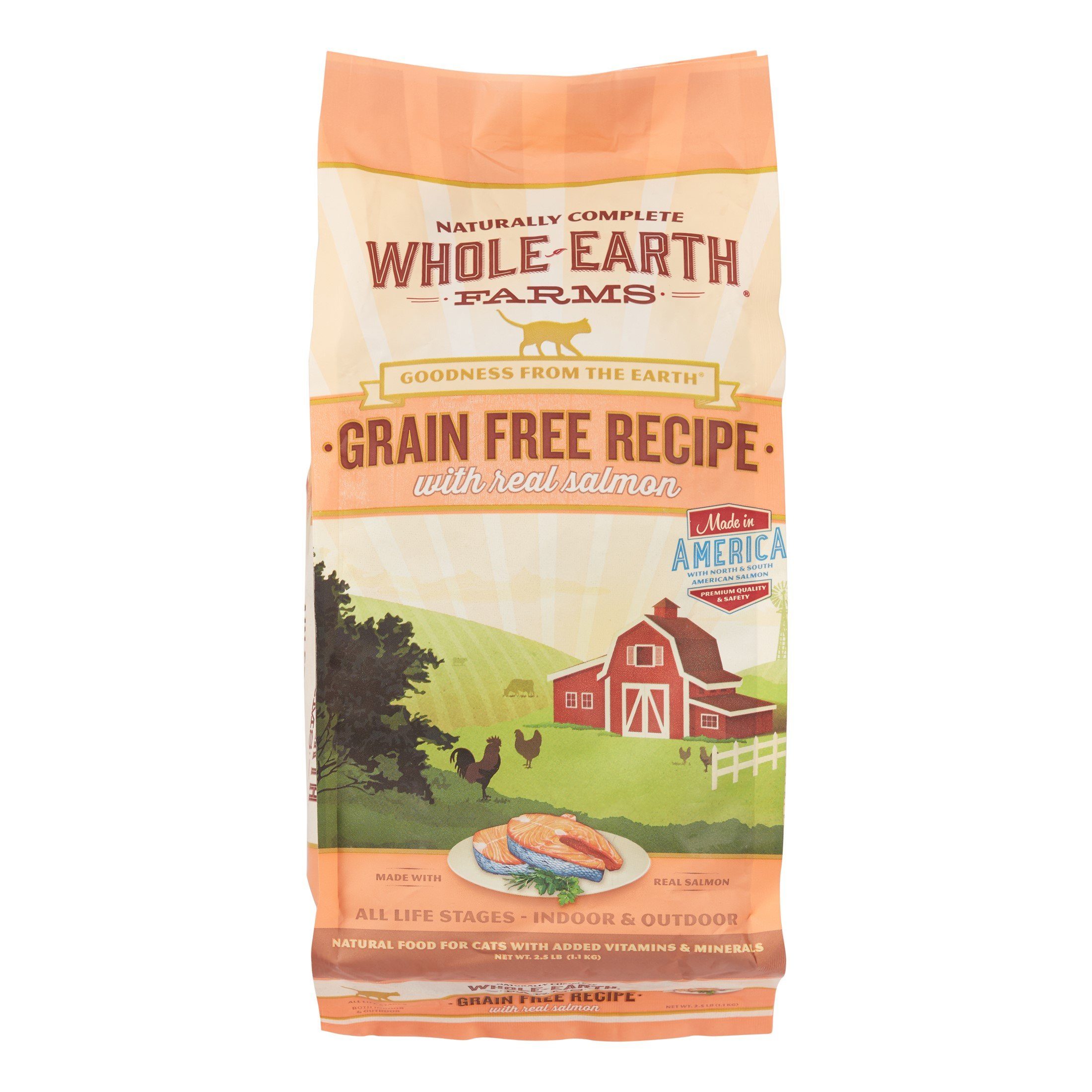 Whole Earth Farms Grain-Free Salmon Dry Cat Food - 2.5 lb Bag  