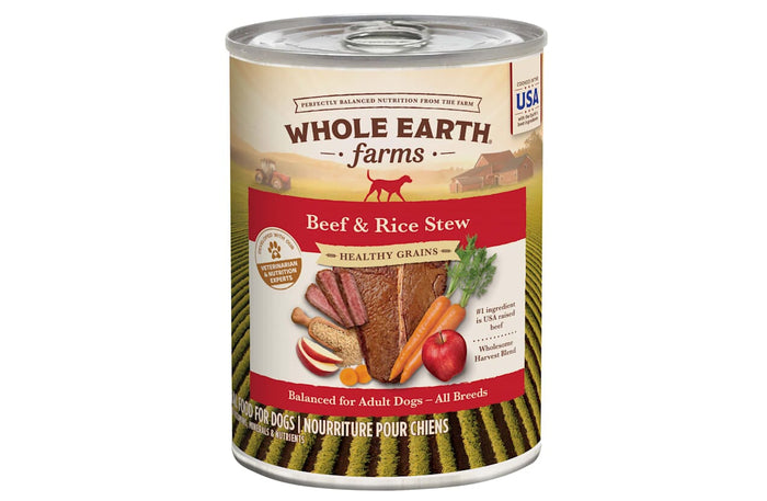 Whole Earth Farms Healthy Grains Beef & Rice Canned Dog Food - 12.7 Oz - Case of 12