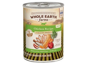 Whole Earth Farms Healthy Grains Chicken Canned Dog Food - 12.7 oz Cans - Case of 12