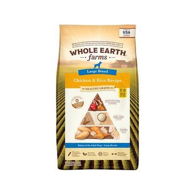 Whole Earth Farms Healthy Grains Large Breed Chicken & Rice Dry Dog Food - 37 lb Bag