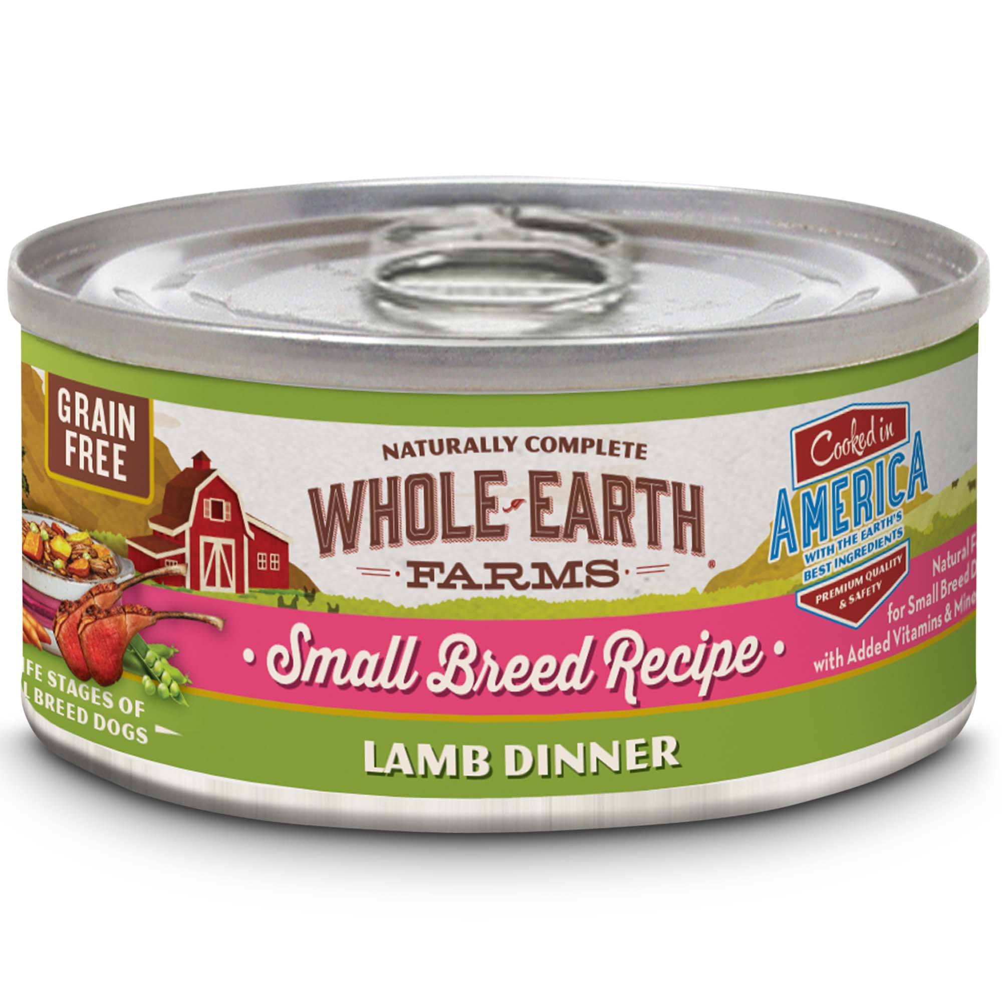 Whole Earth Farms Small Breed Lamb Dinner Canned Dog Food - 3 oz Cans - Case of 24  