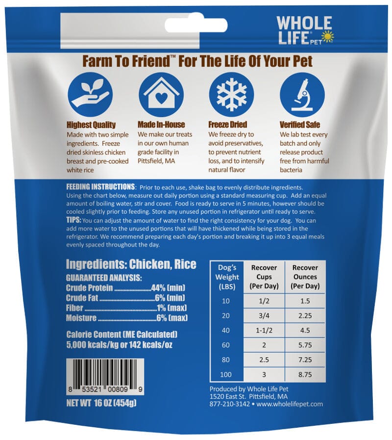 Whole Life Pet Nutritionals Recover Diet for Digestive Distress  