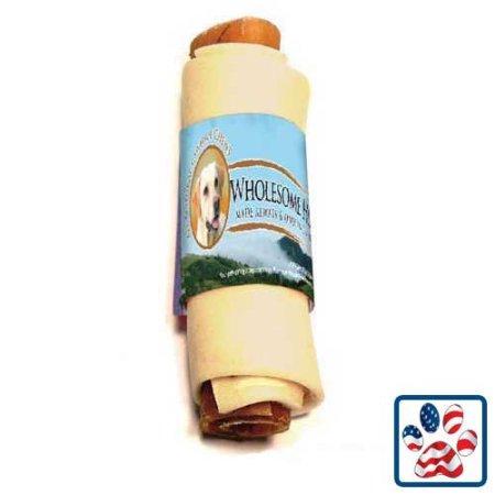 Wholesome Hide 4" - 5" Beef & Pork Roll Dog Natural Chews -  