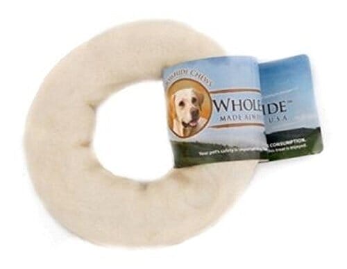 Wholesome Hide Beef Hide Donut Natural Dog Chews - 4 In  