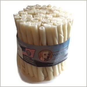 Wholesome Hide Beef Hide Twists Natural Dog Chews - 5 In - 100 Pack  