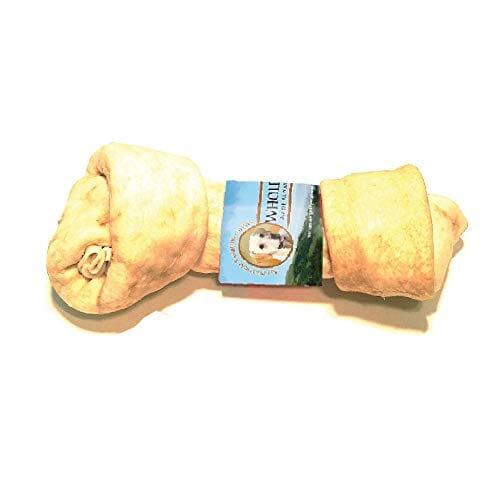 Wholesome Hide Flat Knot Bone Natural Dog Chews - 7-8 In  