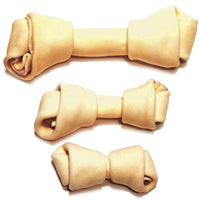 Wholesome Hide Hide Basted Bones 4" - 5" Beef Basted Flat Knot Bone Dog Natural Chews -