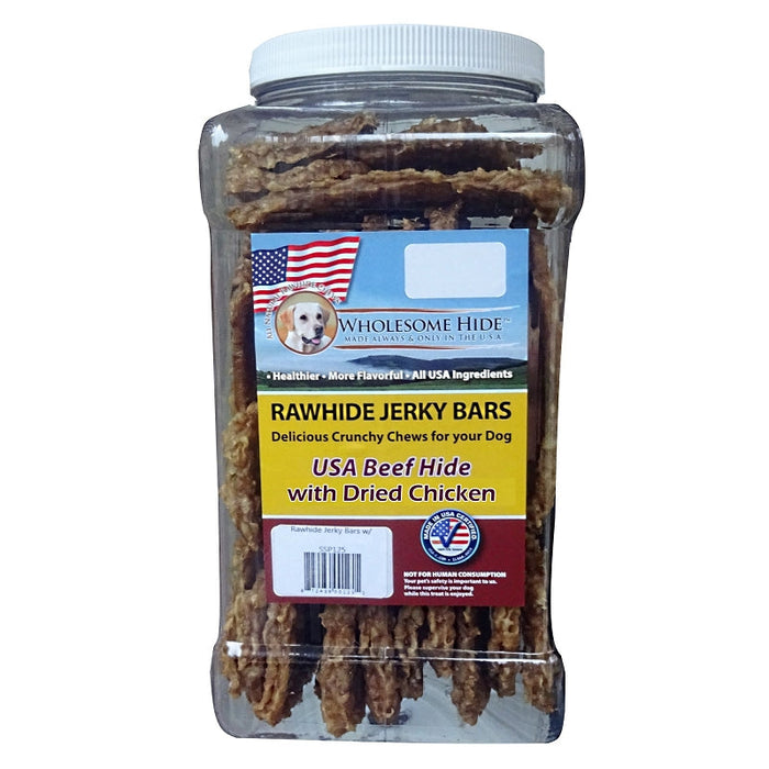 Wholesome Hide Jerky Bars Chicken Dog Jerky Chews - 2 lb Pack