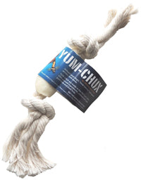 Wholesome Hide Single Yum Chuck Rope Toy Dog Natural Chews -