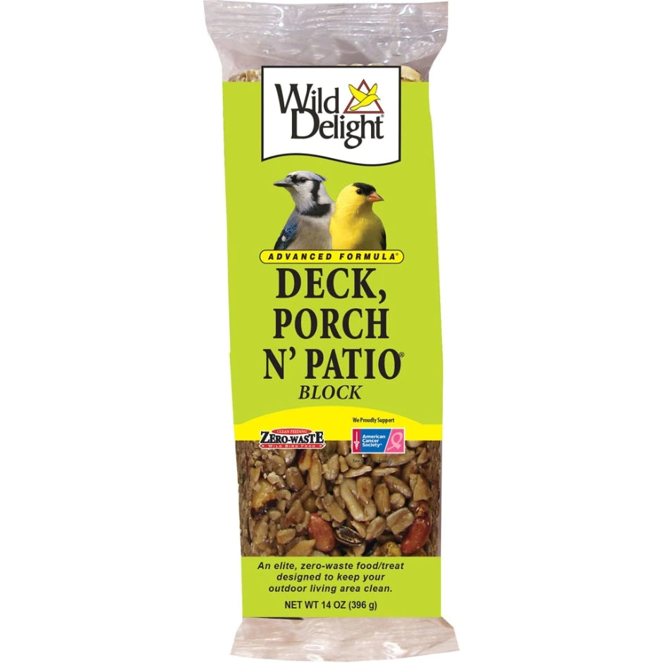 Wild Delight Deck Porch N' Patio Block Wild Bird Food - 14 Oz  