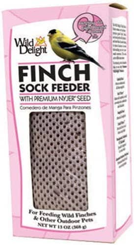 Wild Delight Pink Ribbon Finch Sock Feeder Wild Bird Food - 13 Oz  