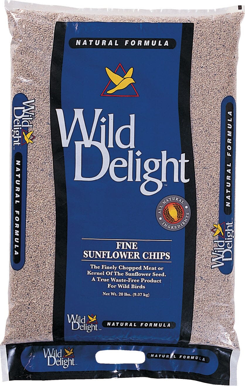 Wild Delight Wildlife Fine Sunflower Chips Wild Bird Food - 20 Lbs  