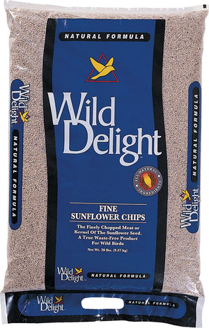 Wild Delight Wildlife Fine Sunflower Chips Wild Bird Food - 20 Lbs