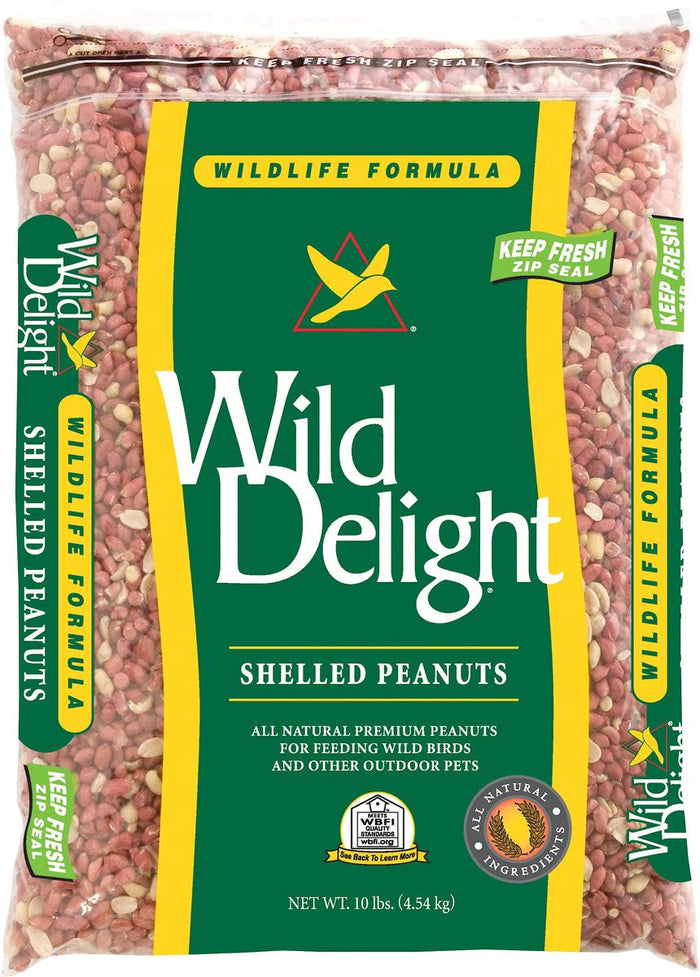 Wild Delight Wildlife Shelled Peanuts Wild Bird Food - 10 Lbs