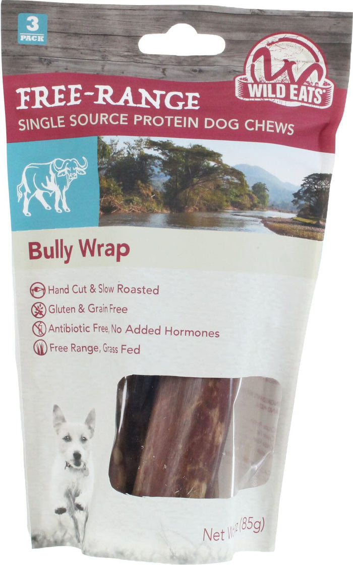 Wild Eats Bully Wrap Dog Chew Natural Dog Chews - Buffalo - 6 In - 3 Pack